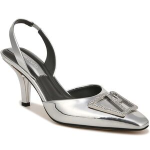 Franco Sarto Women's Leigha Slingback Pumps - Silver Metallic (9.5)